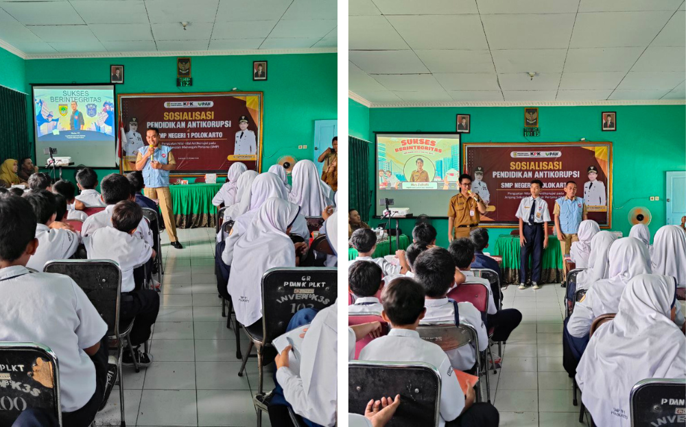 Sosialisasi Pendidikan Antikorupsi di SMP Negeri 1 Polokarto
