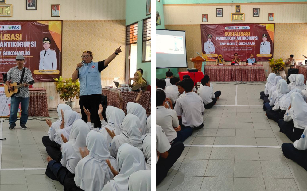 Sosialisasi Pendidikan Antikorupsi di SMP Negeri 7 Sukoharjo