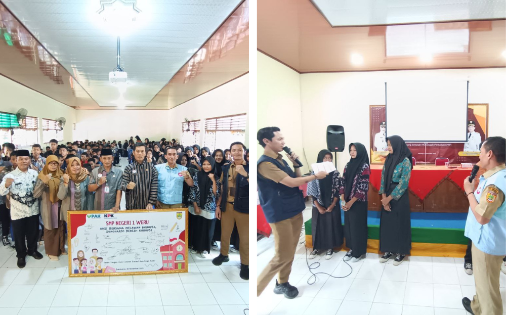 Sosialisasi Pendidikan Antikorupsi SMP Negeri 1 Weru
