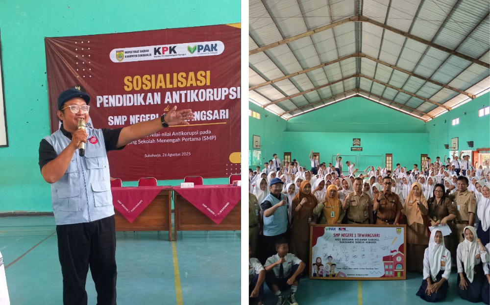 Sosialisasi Pendidikan Antikorupsi di SMP N 1 Tawangsari
