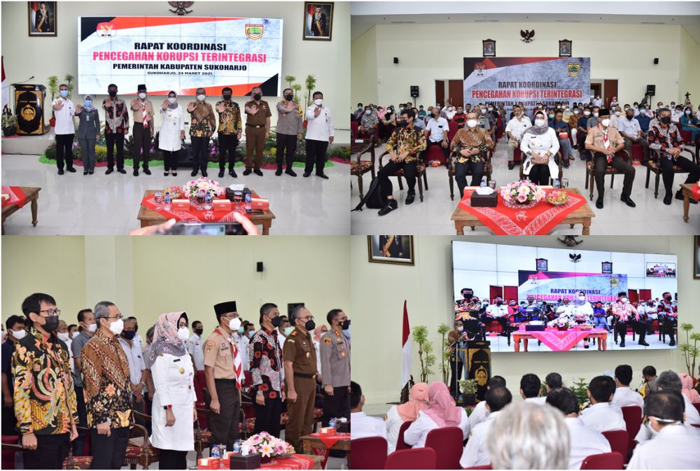 Rakor Pencegahan Korupsi Terintegrasi dan Monev Tematik pada Pemerintah Kabupaten Sukoharjo