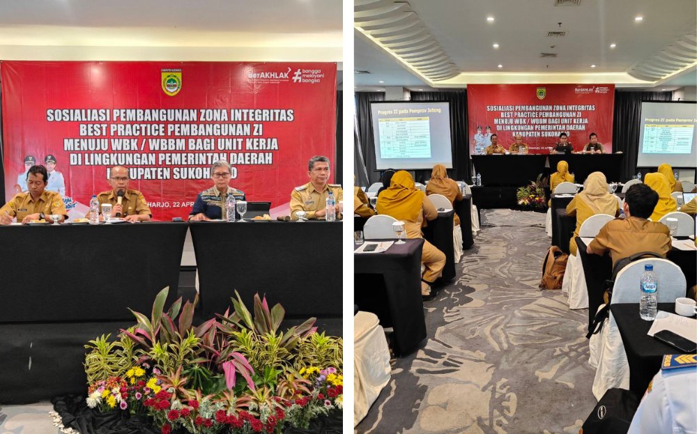 Best Practice Pembangunan ZI menuju Wilayah Bebas dari Korupsi (WBK)/ Wilayah Birokrasi Bersih dan Melayani (WBBM) bagi Unit Kerja di Lingkungan Pemerintah Daerah Kabupaten Sukoharjo